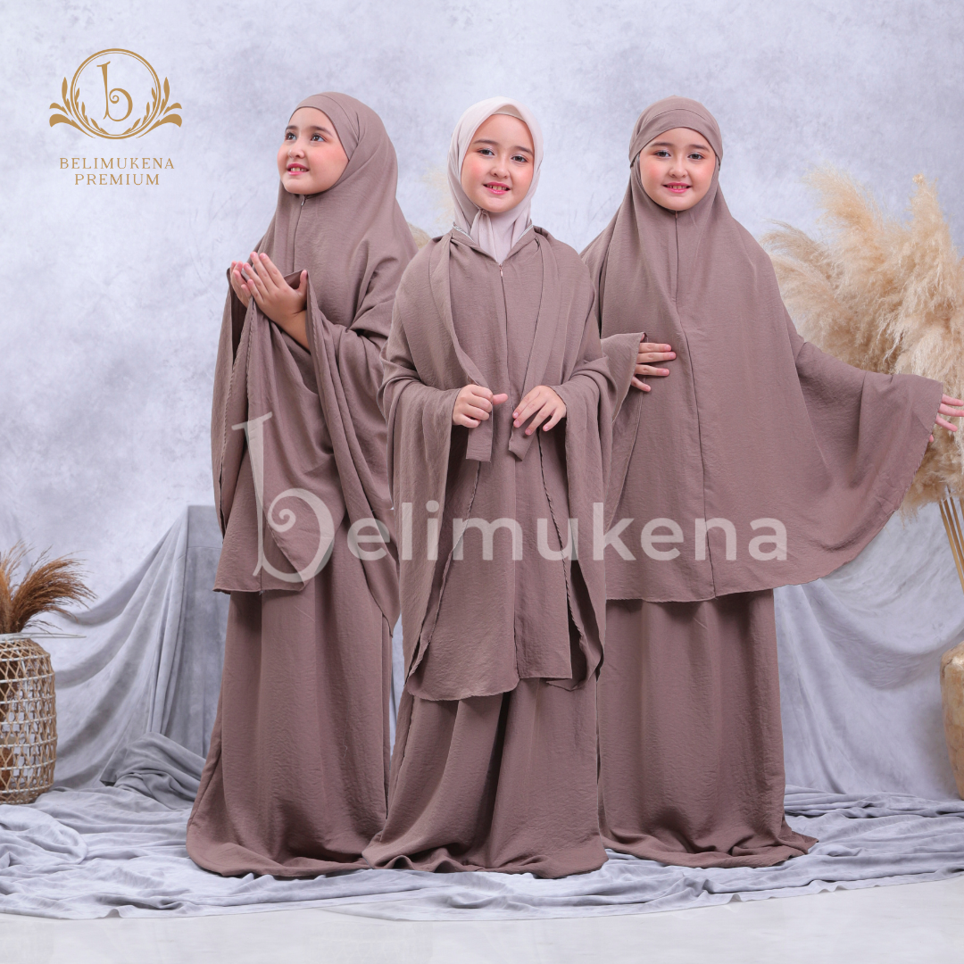 Mukena Anak 3in1 Airflow Crinkle Premium Lesty
