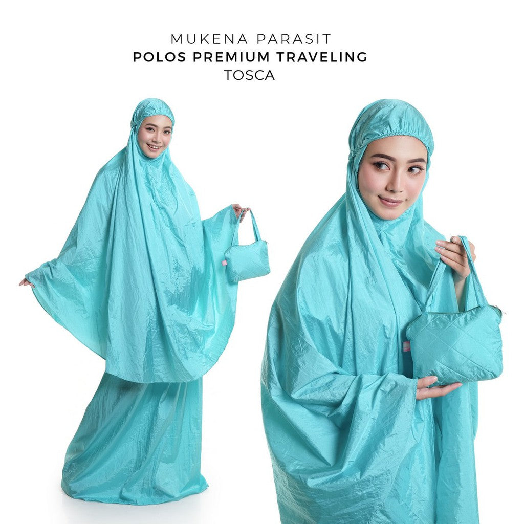 Mukena Dewasa Parasit/Parasut Polos Premium Traveling