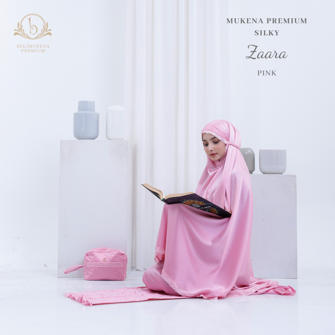 BELIMUKENA PREMIUM -Mukena Dewasa 2in1 Premium Zaara Silky Set Sajadah